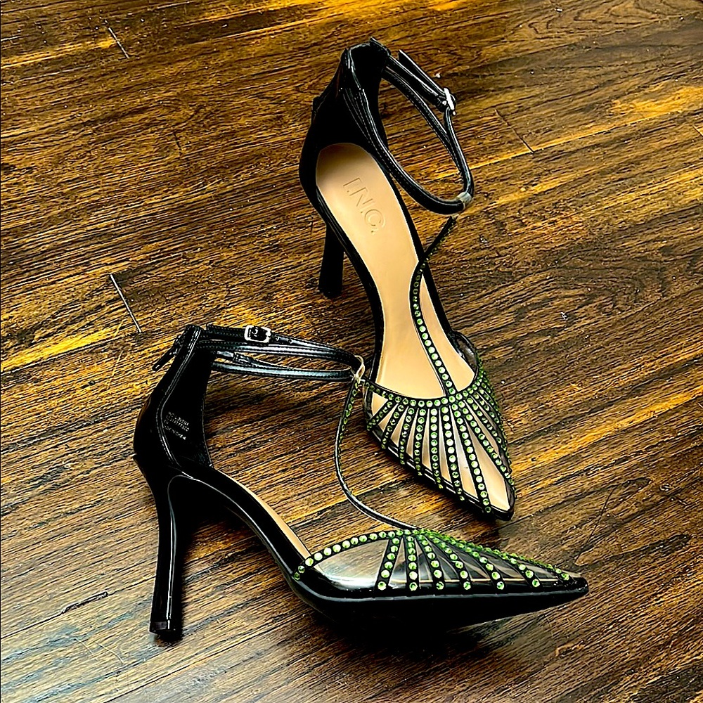 INC x Macy’s New/Not In Box Sovena T-strap sequin heels